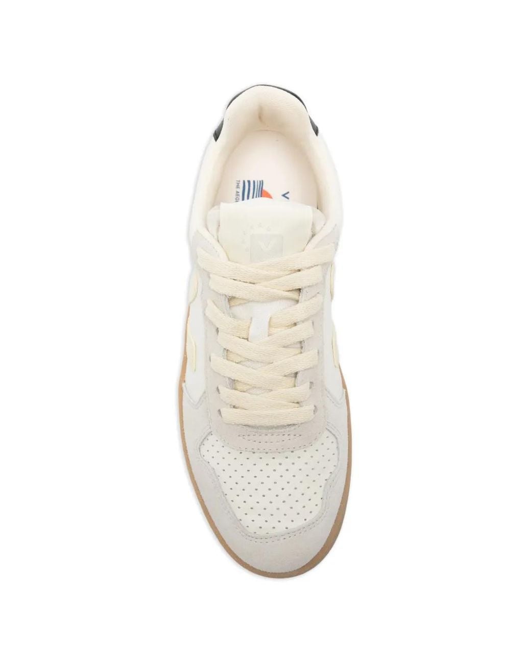 Veja White V-82 Suede Panelled Sneakers