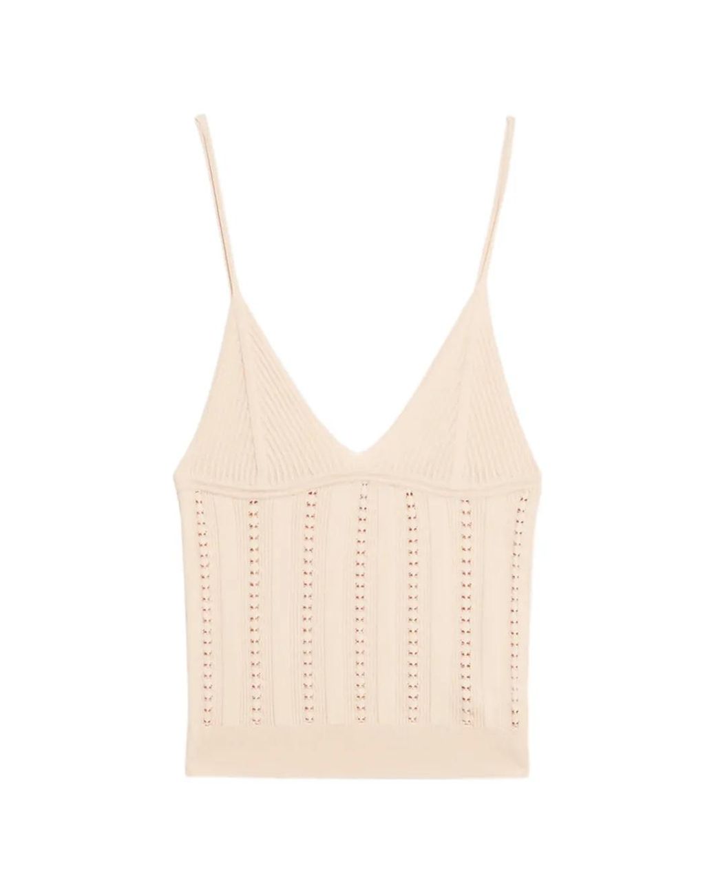 Blumarine White Haut En Maille À Col V