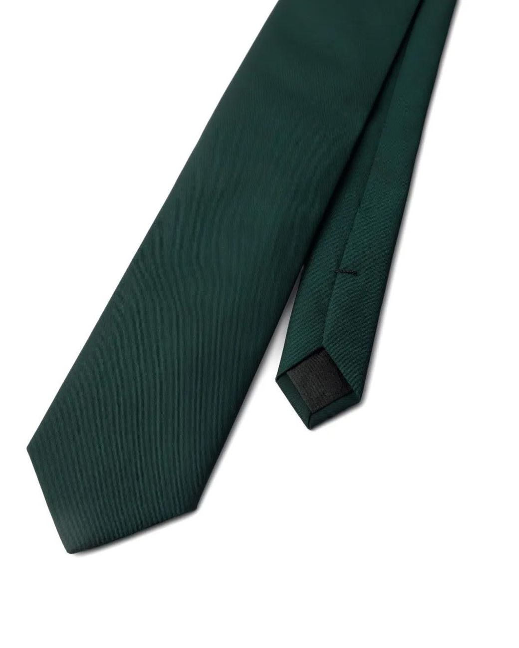 Prada White Triangle-Logo Tie for men