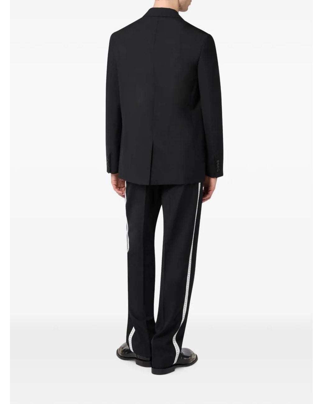 Moschino Black Veste Imprimée En Laine for men