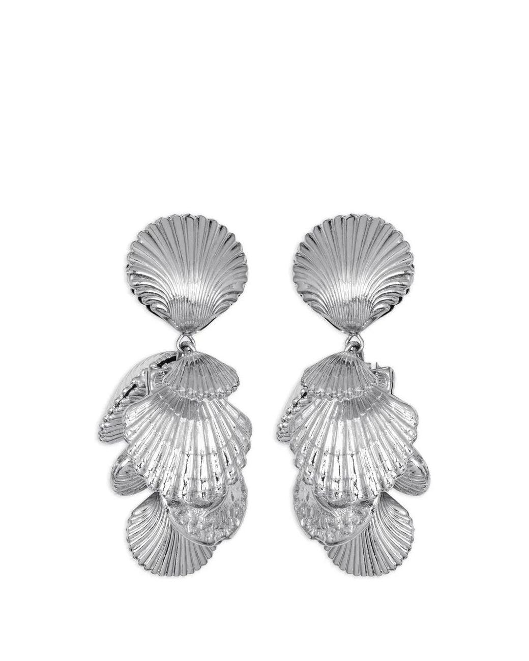 Jennifer Behr White Boucles D'Oreilles Aphrodite À Pendentif Coquillage
