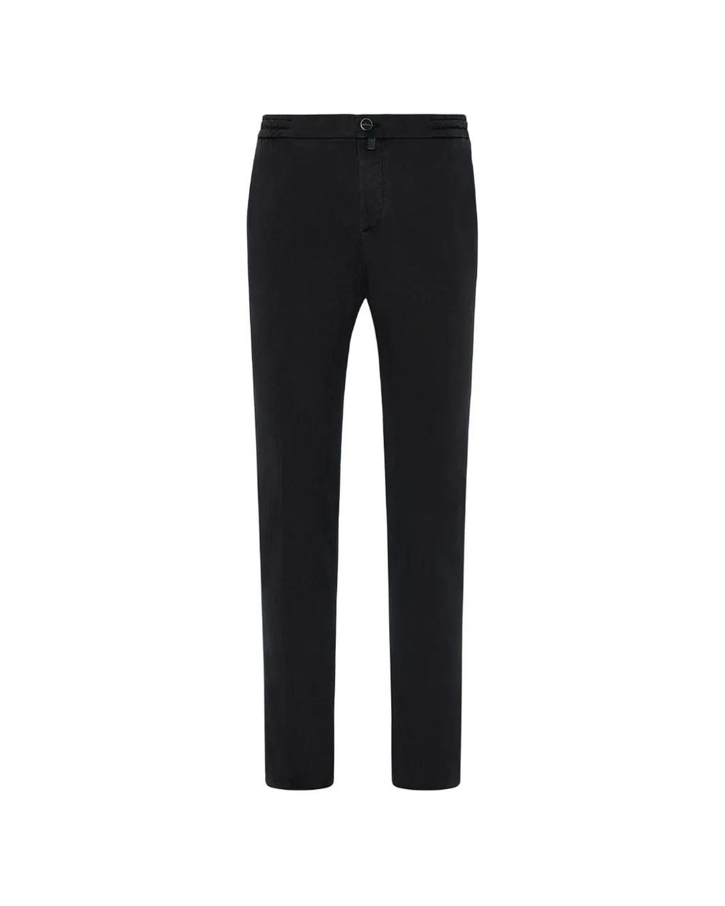 Kiton Black Elasticated-Waistband Track Pants for men