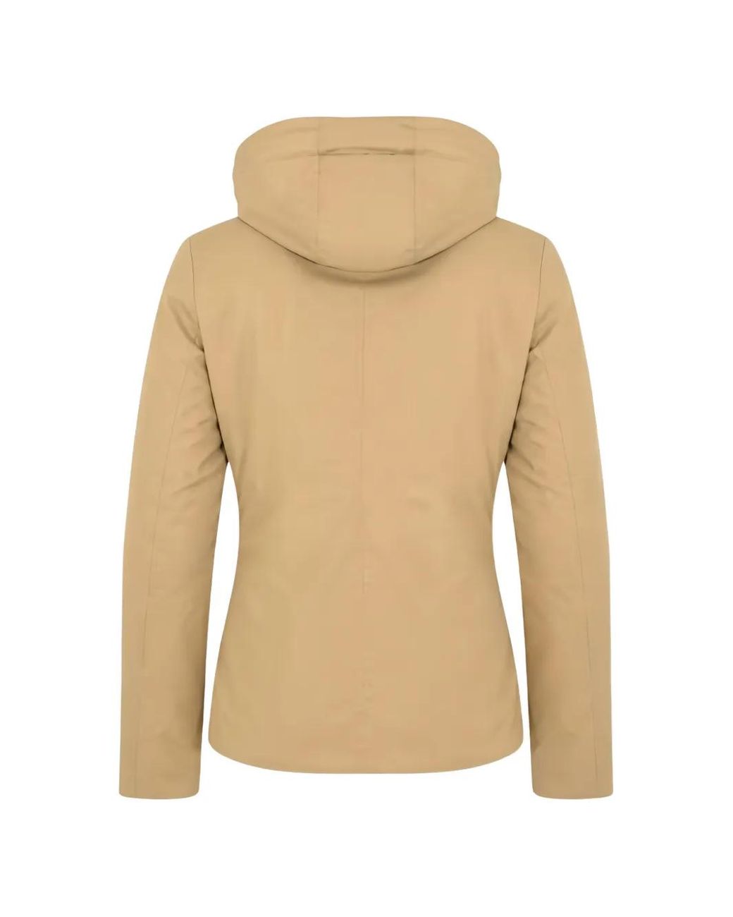 K-Way Natural Hooded Logo-Patch Jacket
