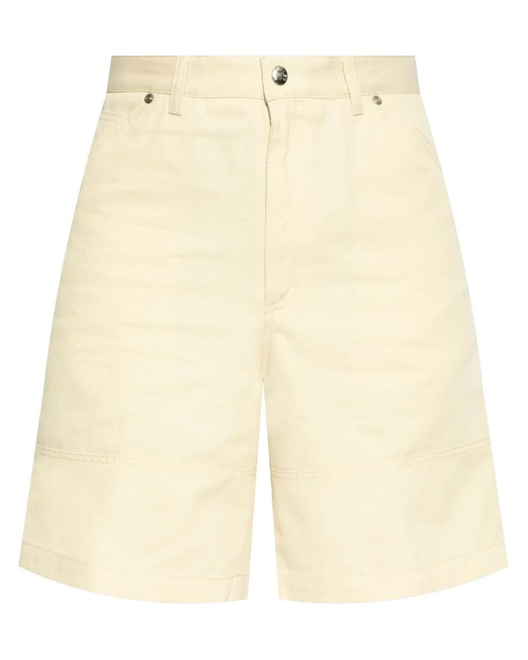 Moncler Natural Cotton Denim Shorts for men