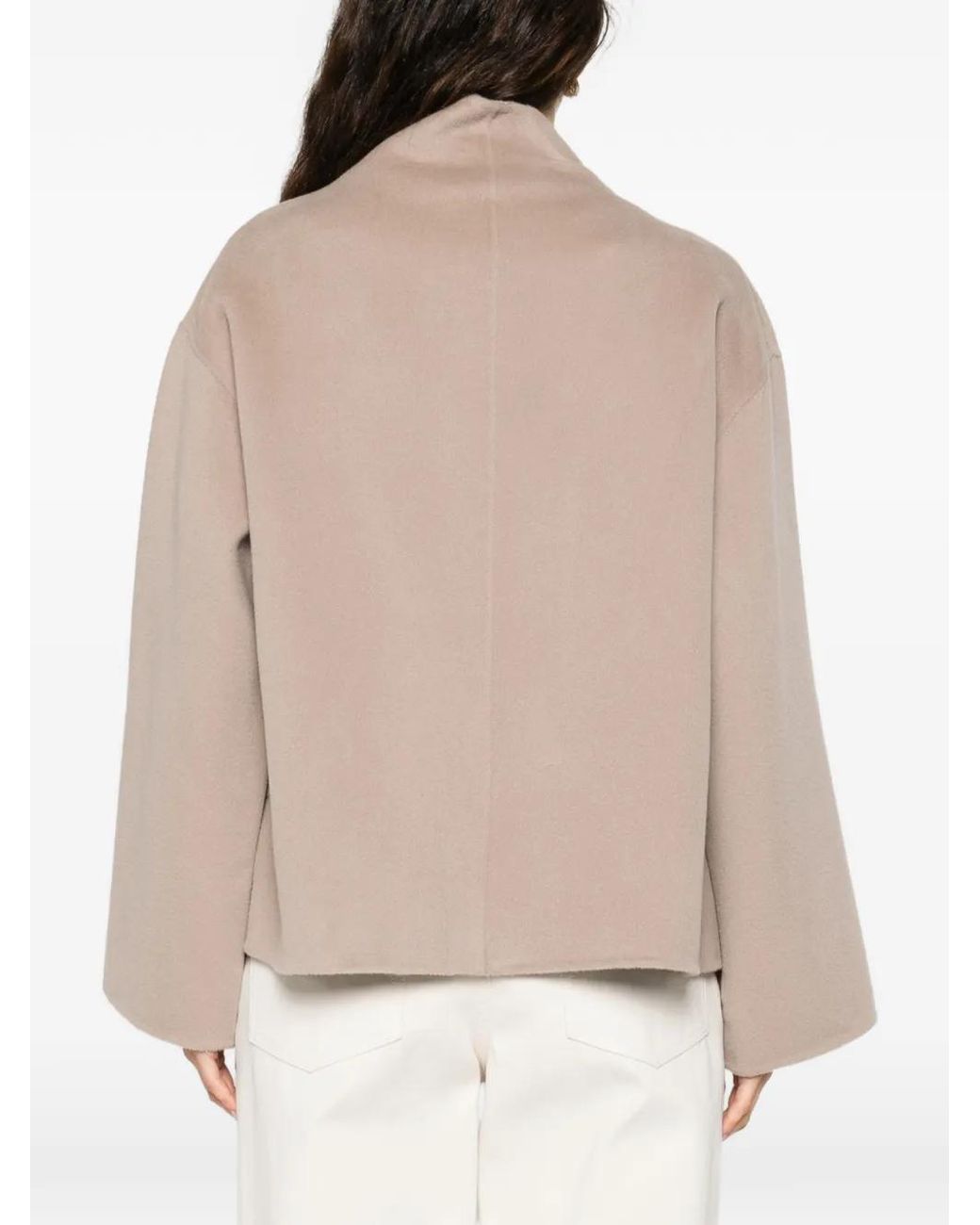 Soft Goat Oversized Jas in het Natural