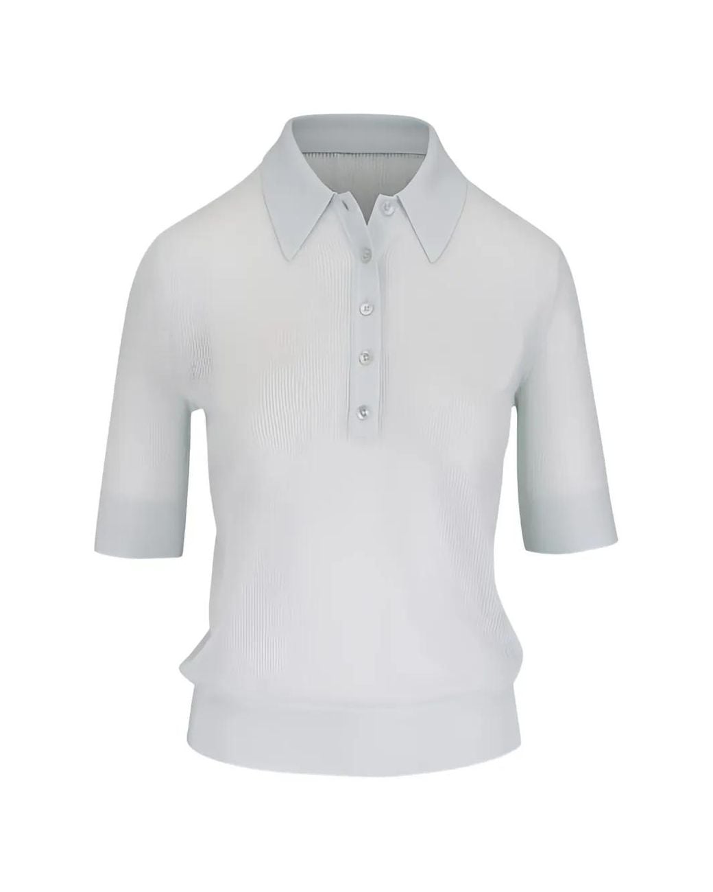 Twp Gebreid Poloshirt in het White