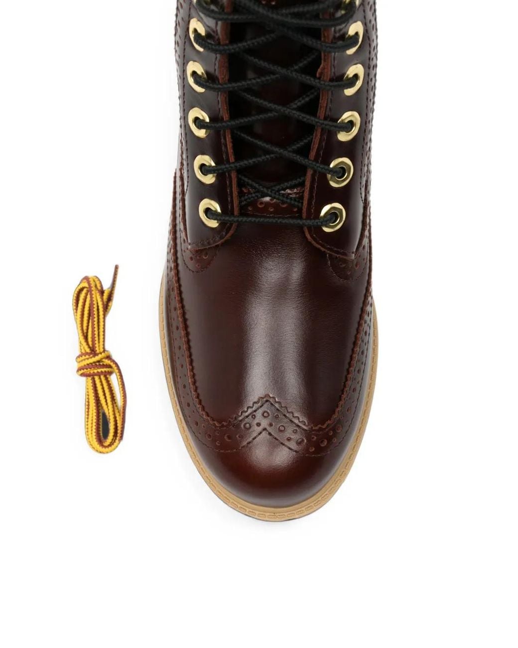 Timberland Brown Brogue-Detail Leather Boots for men