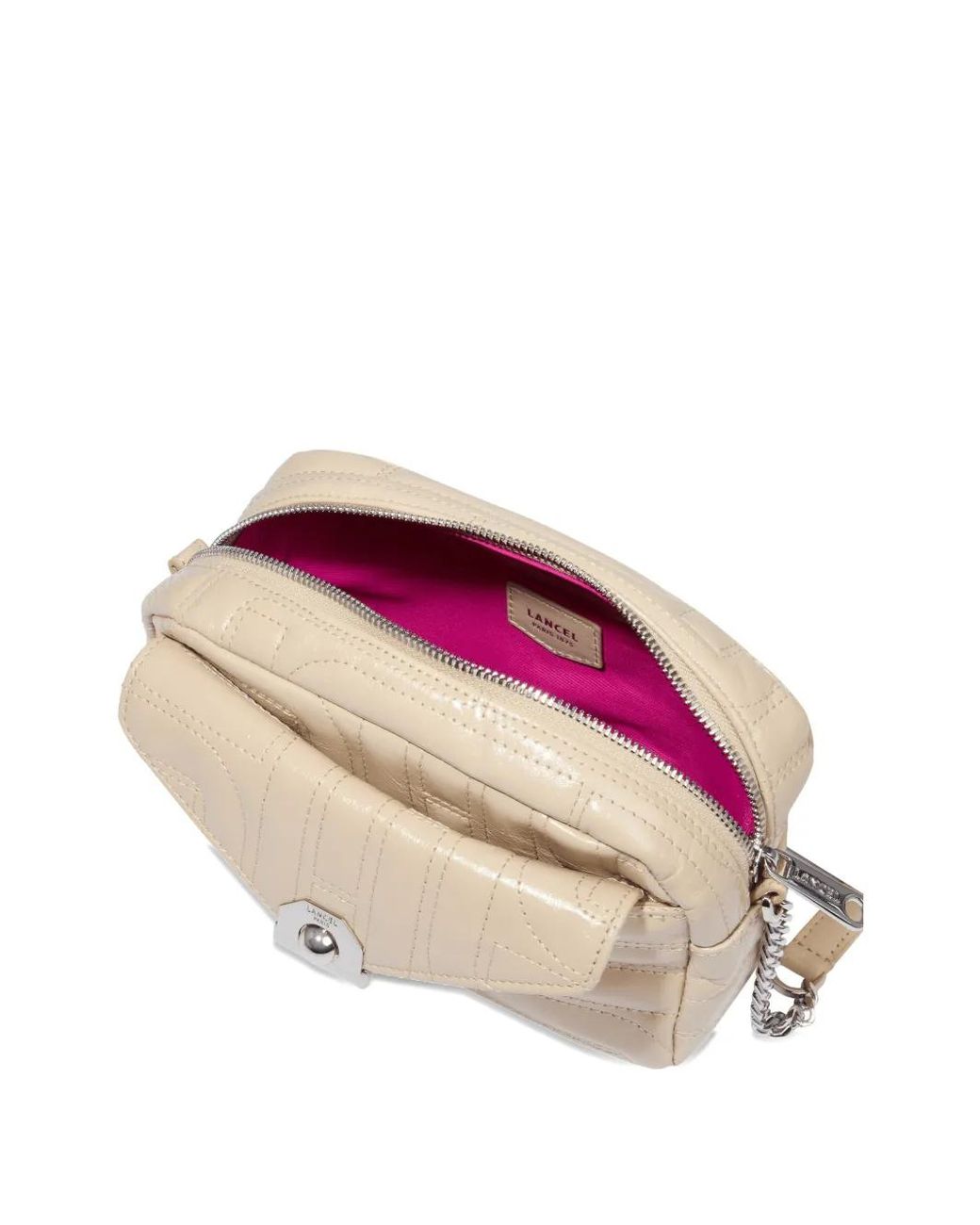 Lancel Natural Midi-Minuit Quilted Cross Body Bag