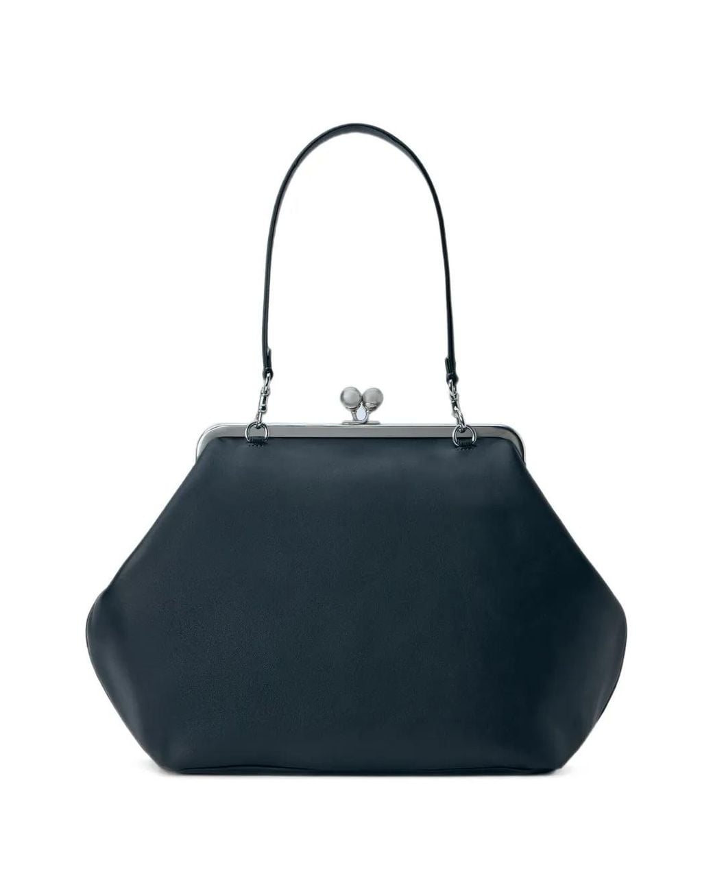 COACH Blue Large Kisslock Clutch Bag