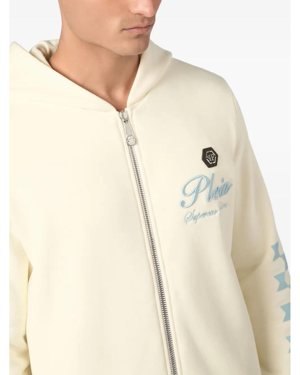 Philipp Plein Natural Checkmate Hoodie for men