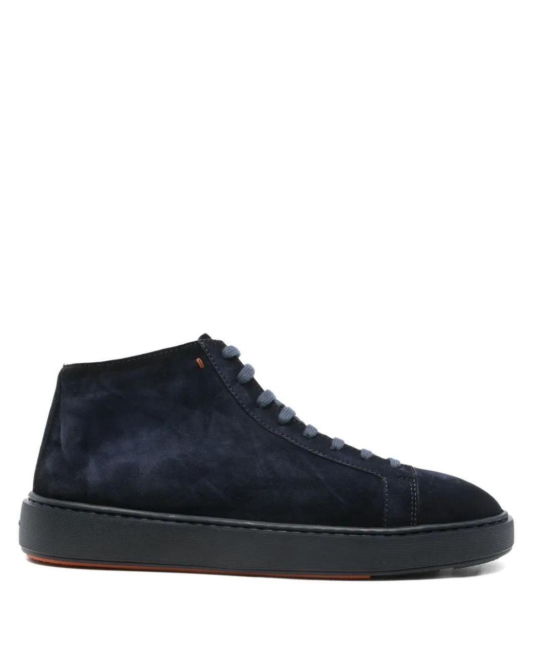 Santoni Blue Suede Sneakers for men