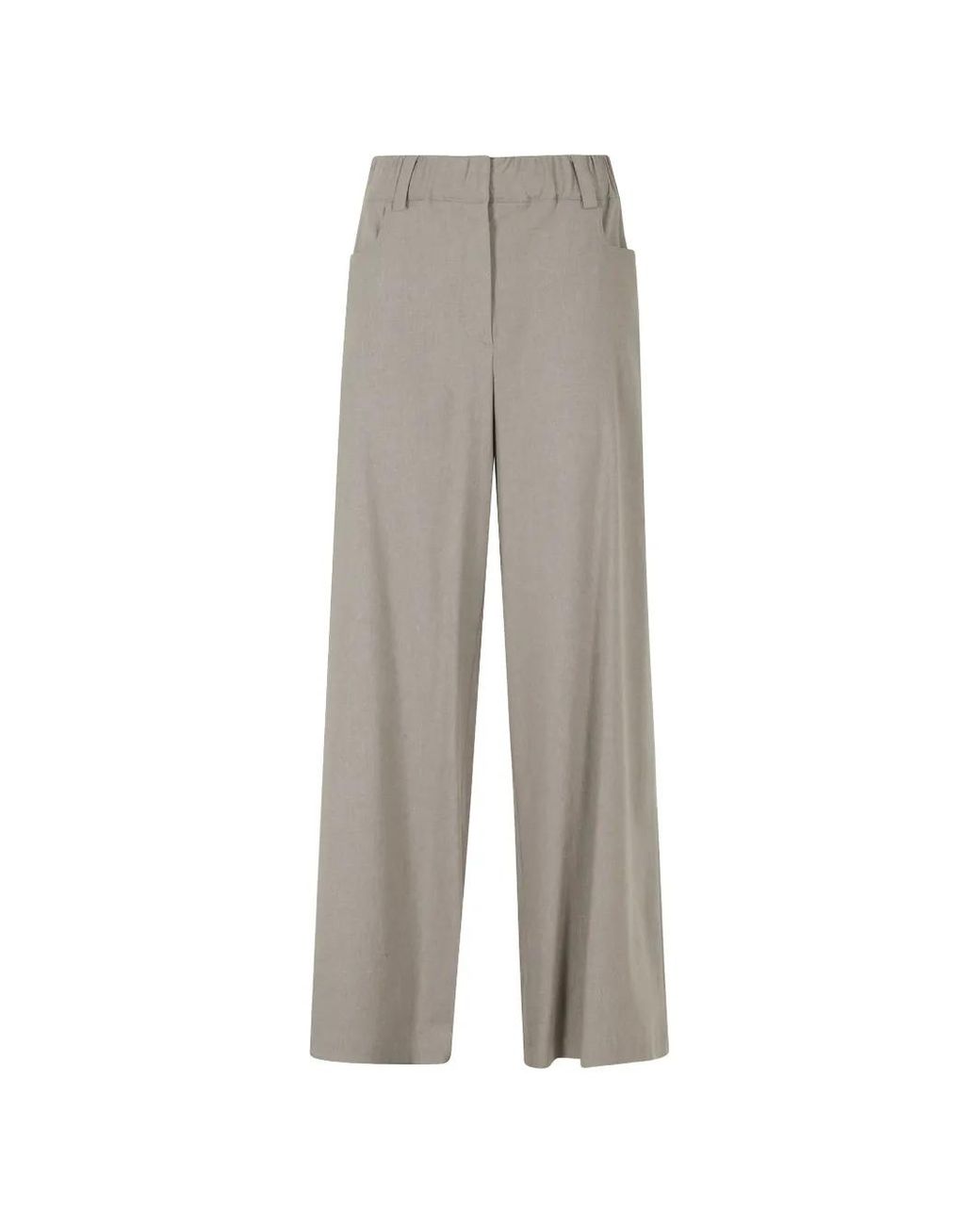 Alysi Broek Met Elastische Taille in het Gray