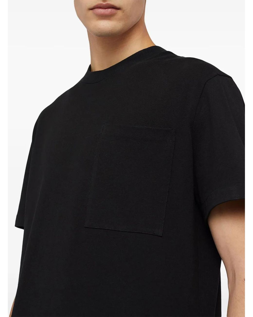 Jil Sander Black Crewneck Cotton Jersey T-Shirt for men
