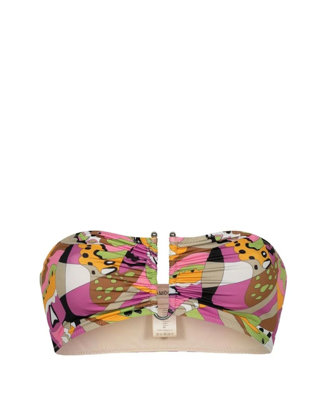 Paramidonna Pink Stas Abstract-Print Bikini Top
