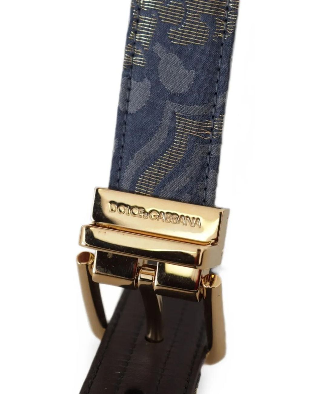 Ceinture En Jacquard À Boucle Logo Dolce & Gabbana en coloris White