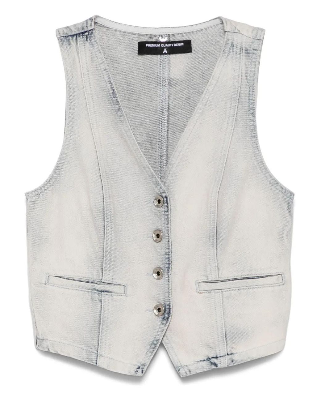 Patrizia Pepe Gray Denim Waistcoat