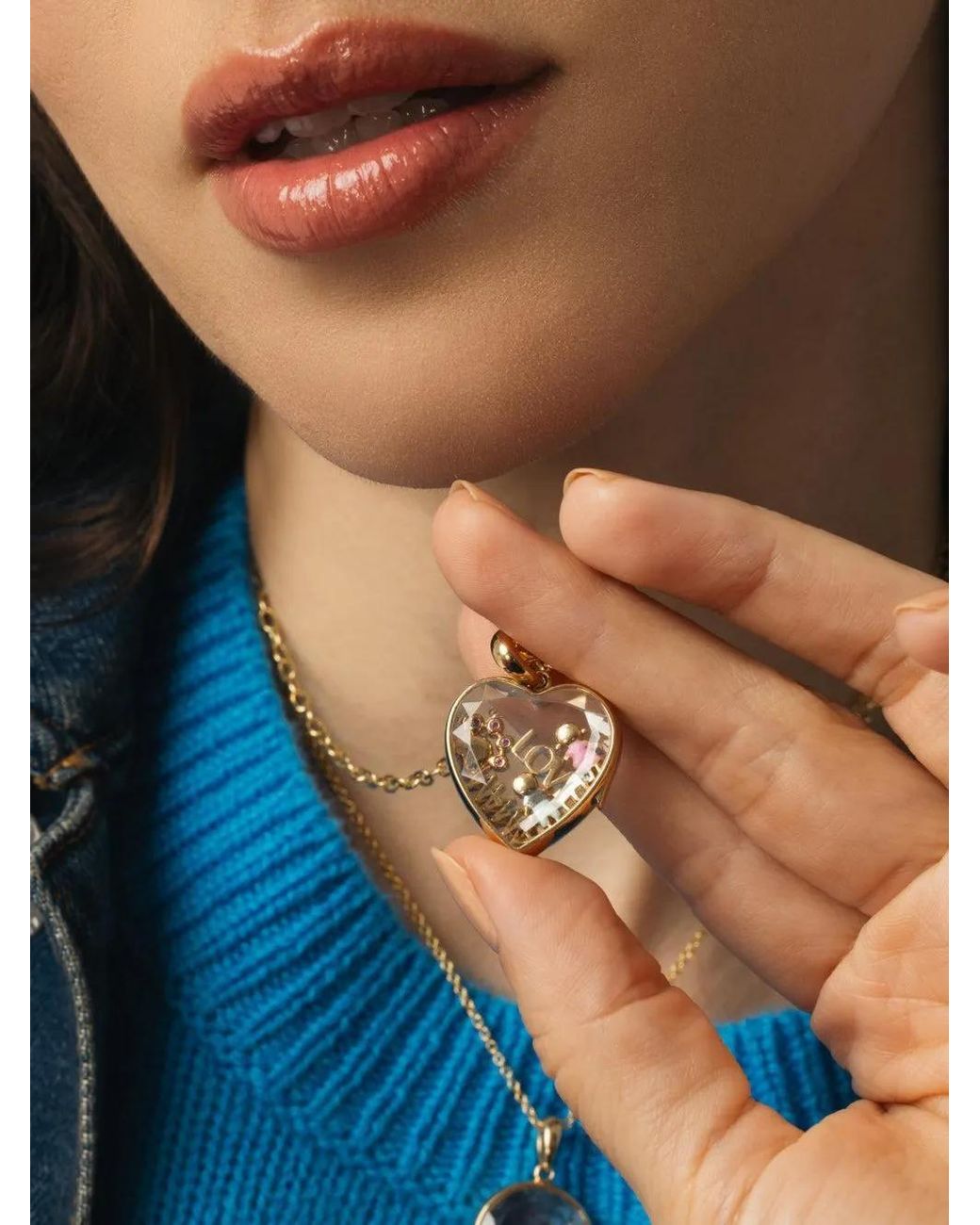 Loquet London Metallic Cat Paw Sapphire Charm