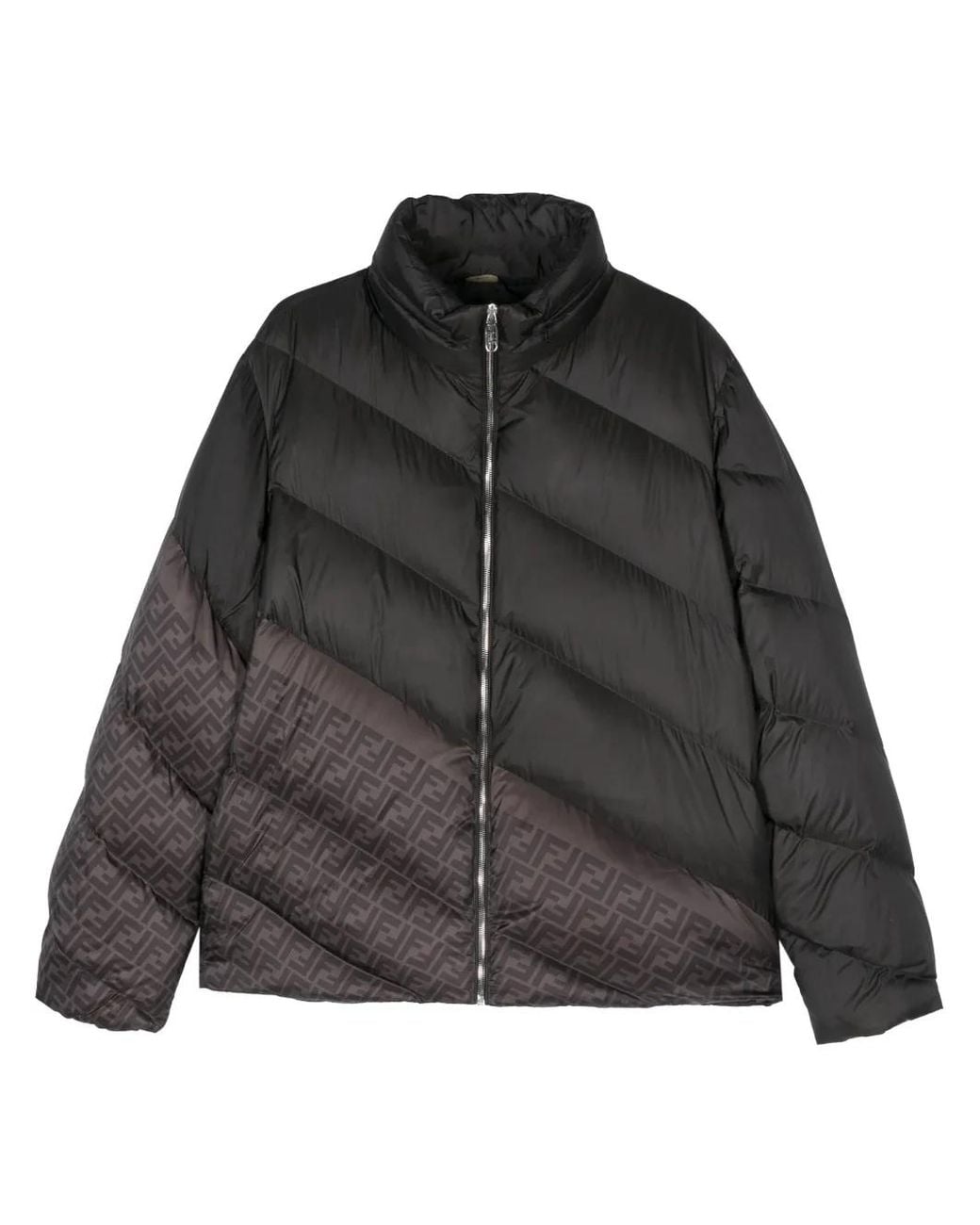 Fendi Black ' Diagonal' Down Jacket for men