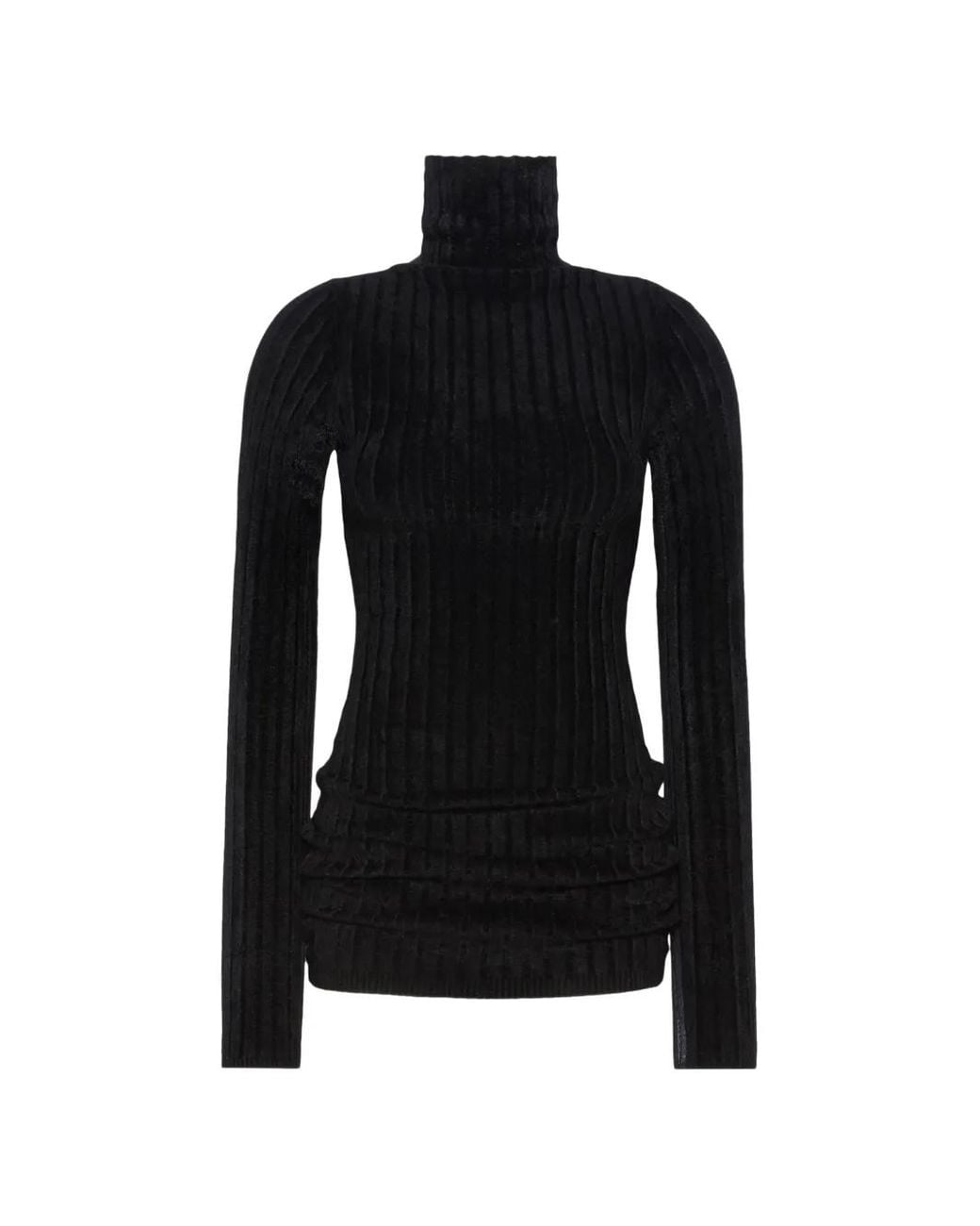 Sportmax Black Velvet-Effect Sweater