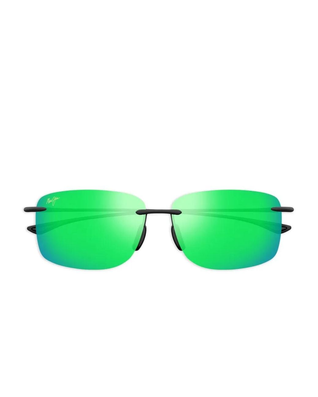 Maui Jim Green Hema Rimless Square Sunglasses