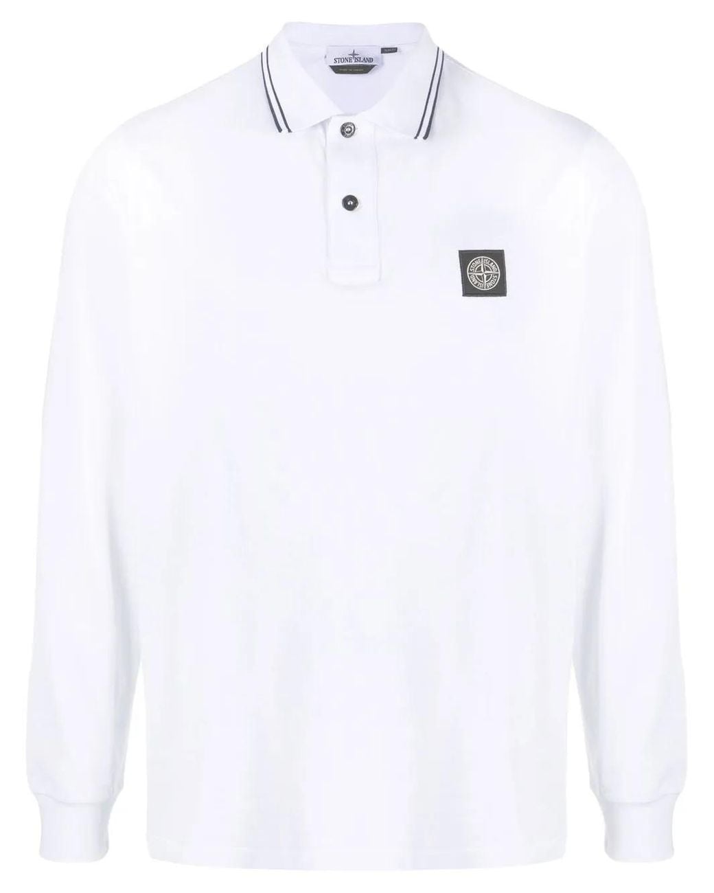 Chemise 2200012 En Coton Biologique Piqué Stretch Stone Island pour homme en coloris White