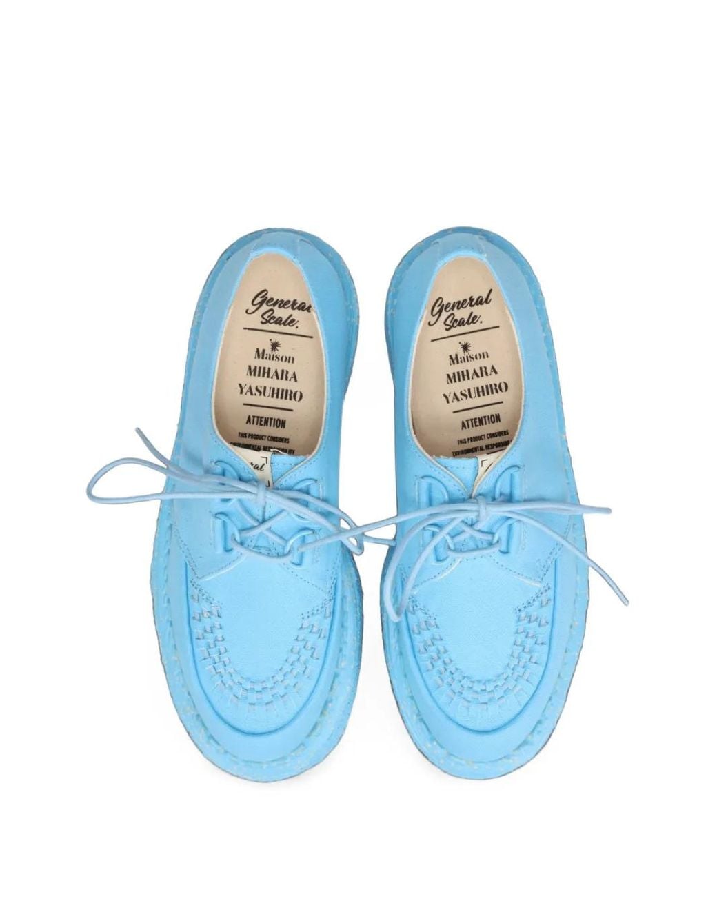 Maison Mihara Yasuhiro Blue "David"Canvas Inter Lace Shoes for men