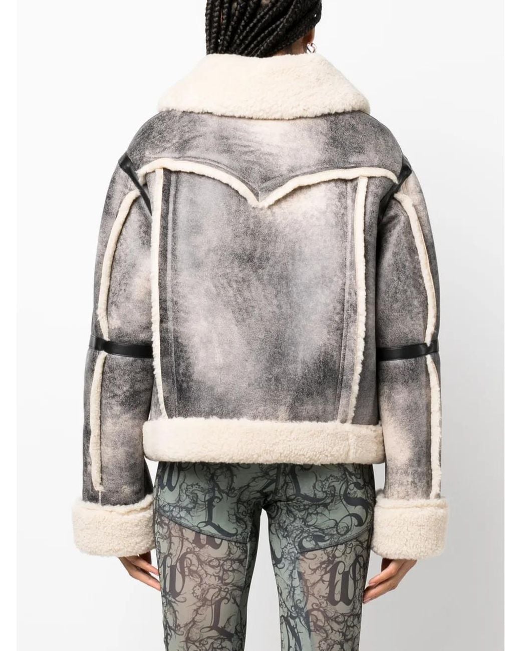 Stand Studio Black Lessie Faux-Shearling Jacket