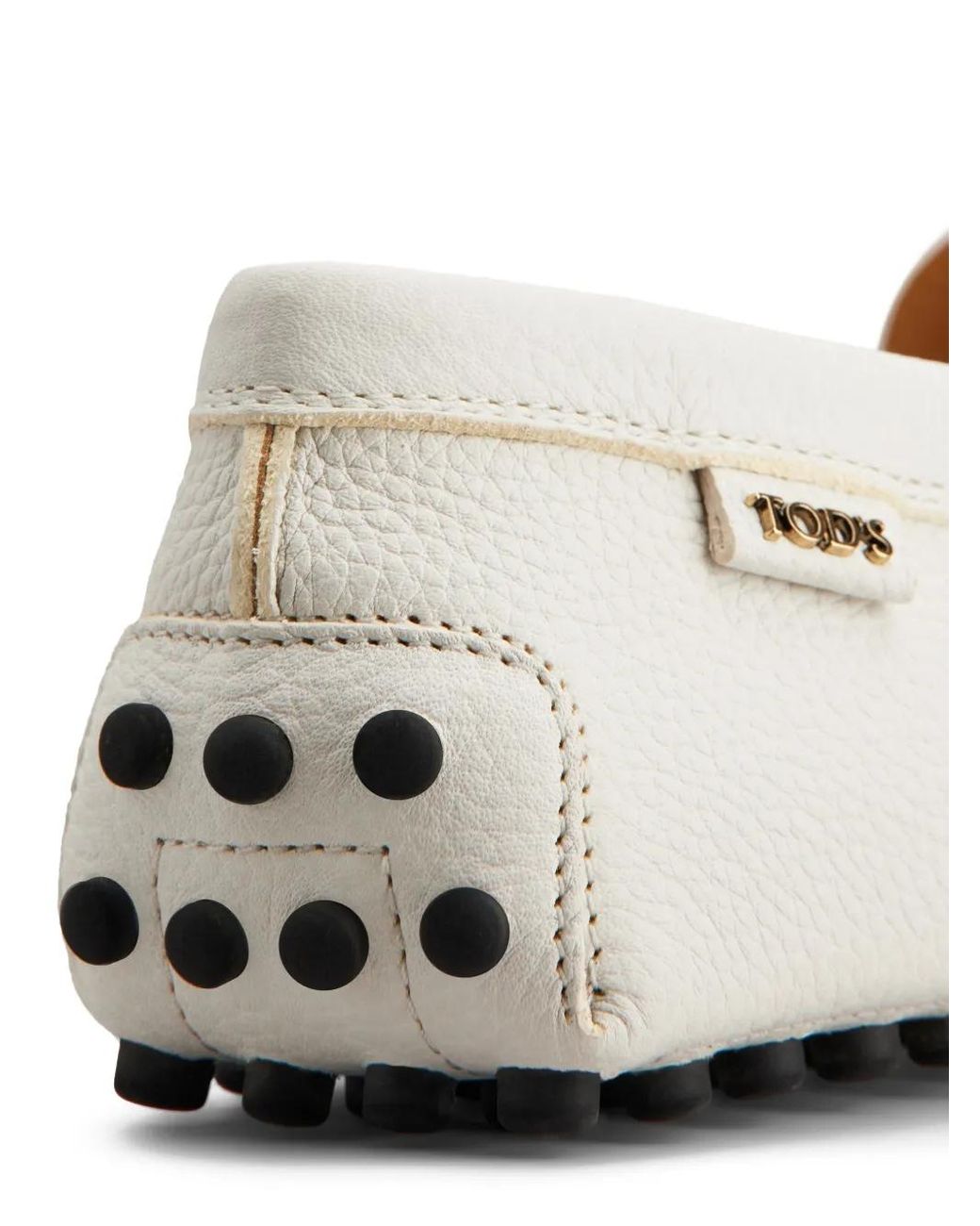 Tod's White Gommino Loafers