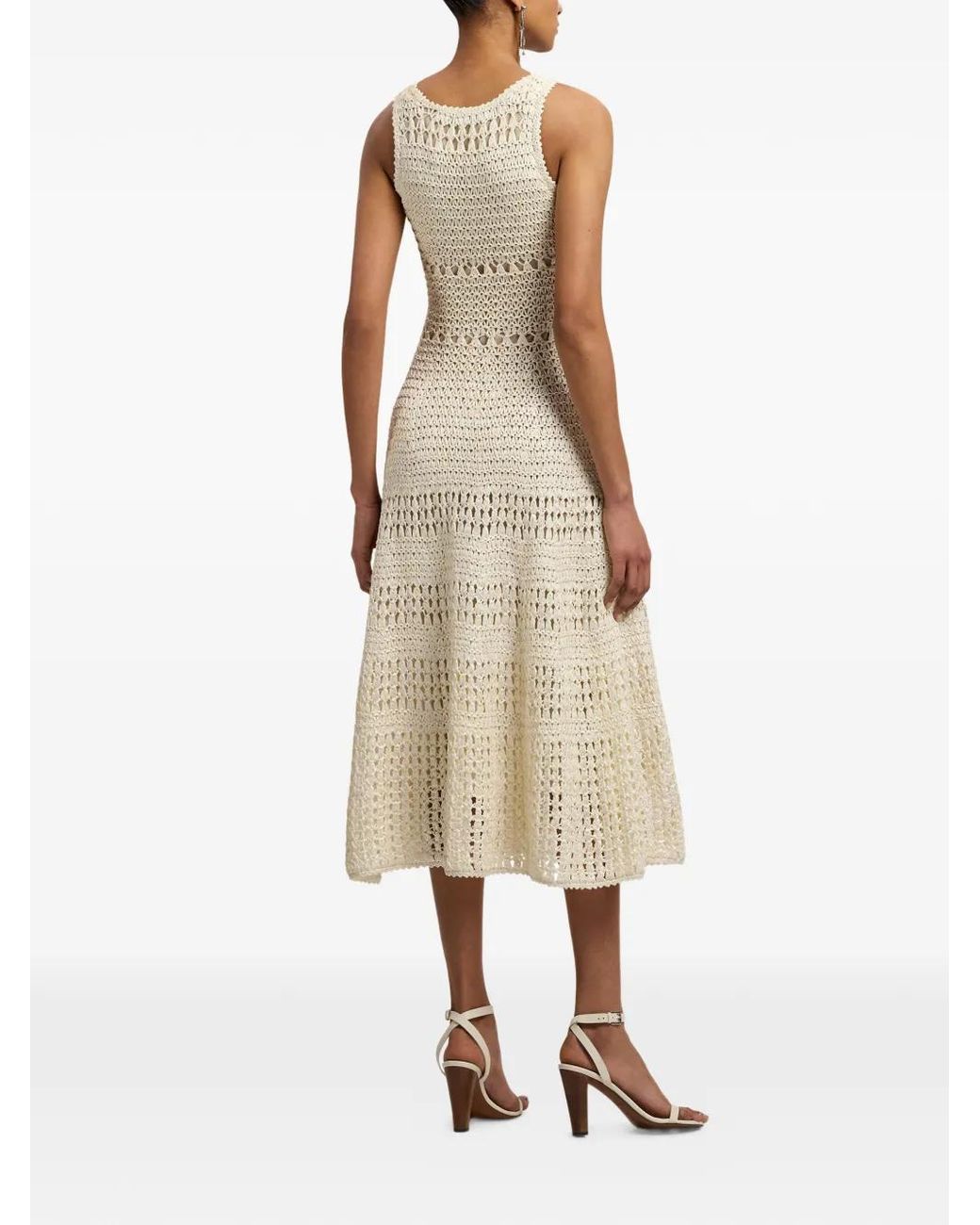 Ralph Lauren Dad Crochet Dress in White | Lyst