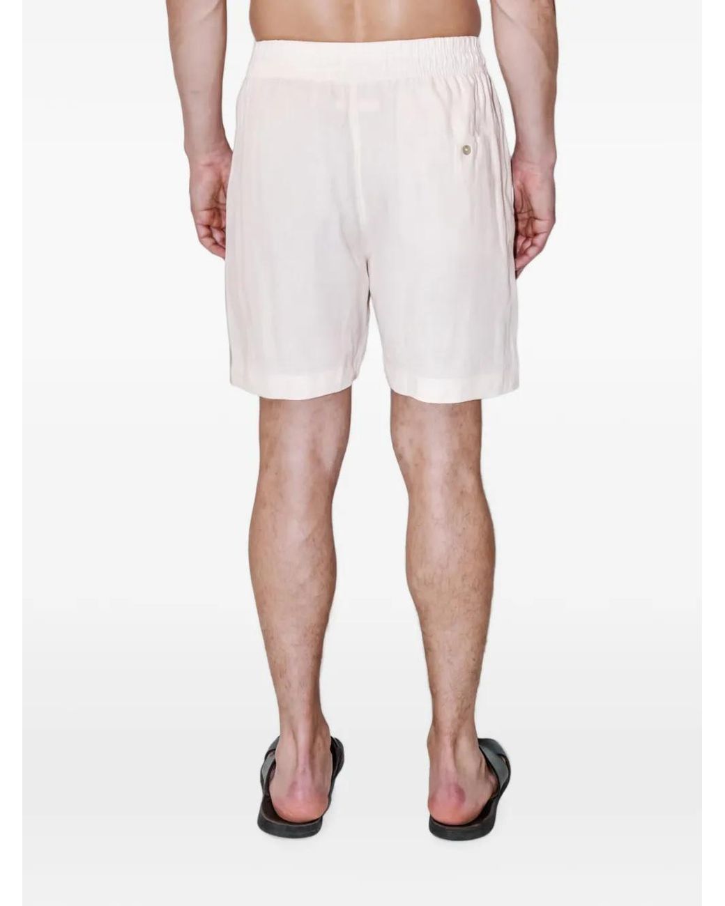 True Tribe White Neat Drawstring Shorts for men