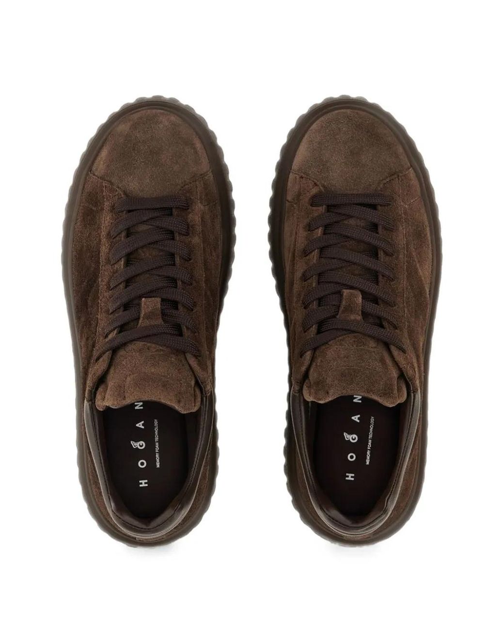 Hogan Brown H-Stripes Sneakers