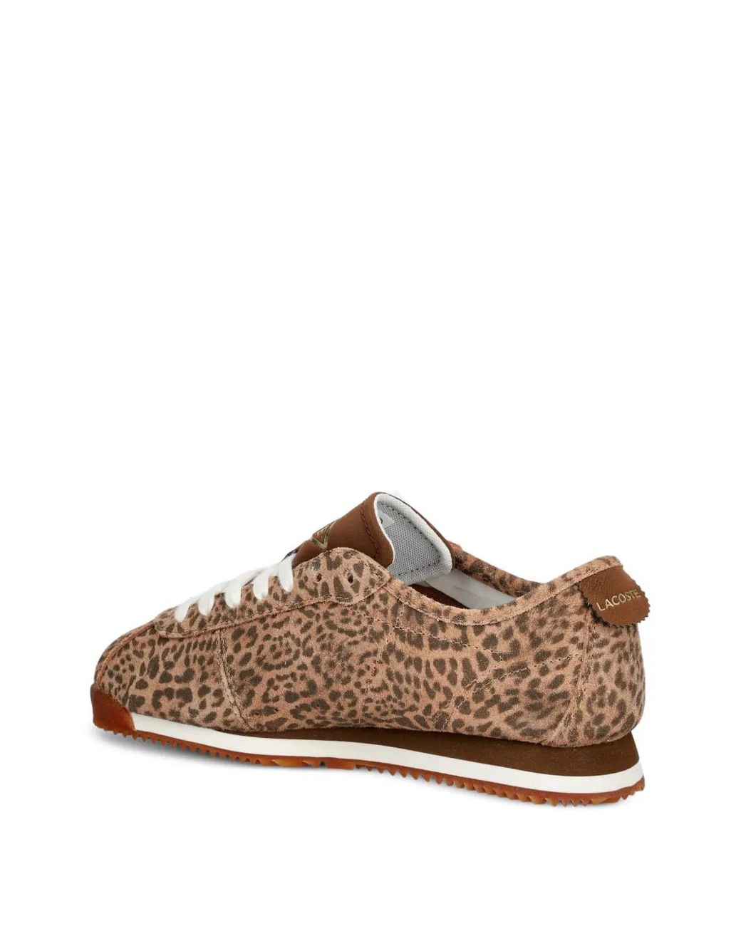 Lacoste Brown Baskets À Imprimé Léopard