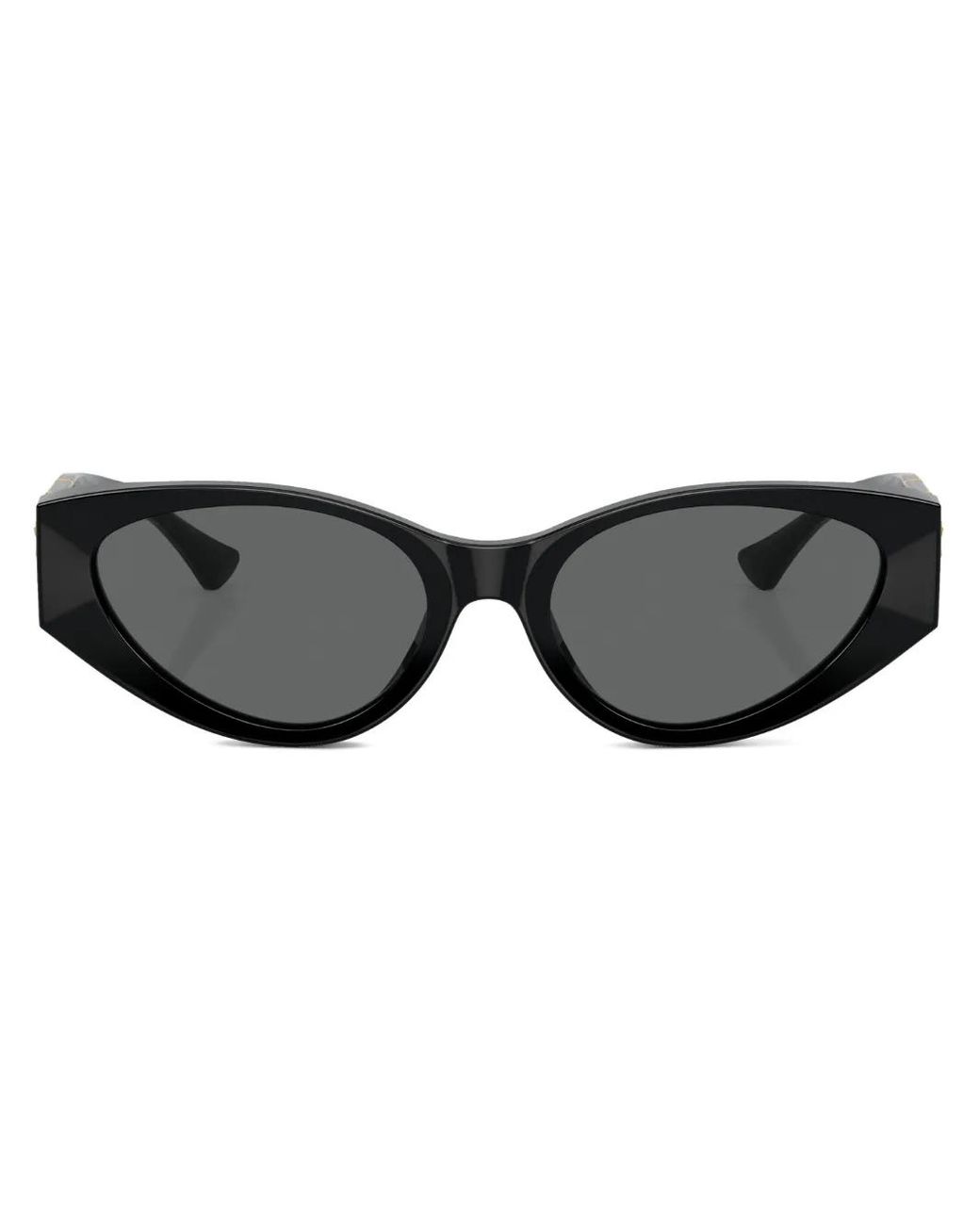 Versace Black Medusa Oval-Frame Sunglasses