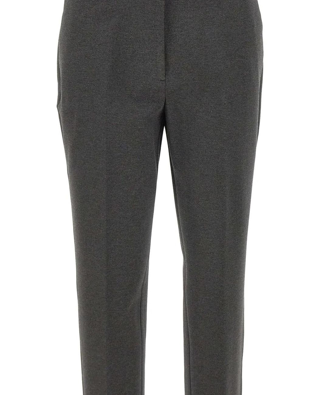 Liu Jo Gray Side-Pockets Pleated Tailored Trousers