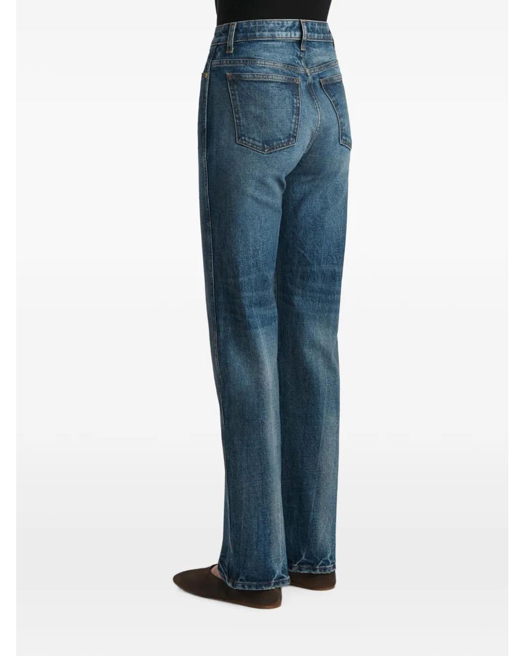 Khaite Blue Straight-Fit Jeans