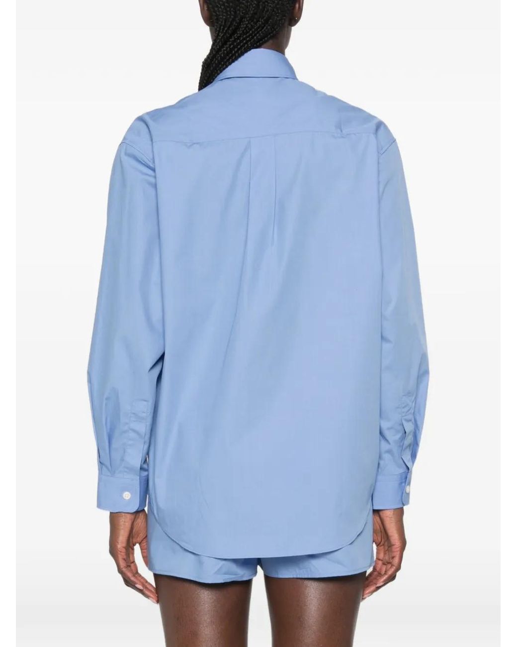 Sporty & Rich Blue Chemise À Poche Poitrine