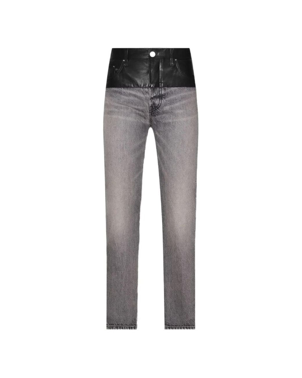 Amiri Gray Hybrid Straight Jeans