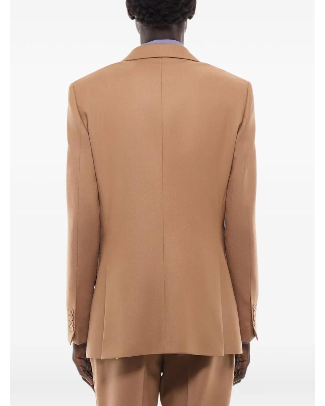 Fursac Brown Single-Breasted Wool Blazer for men