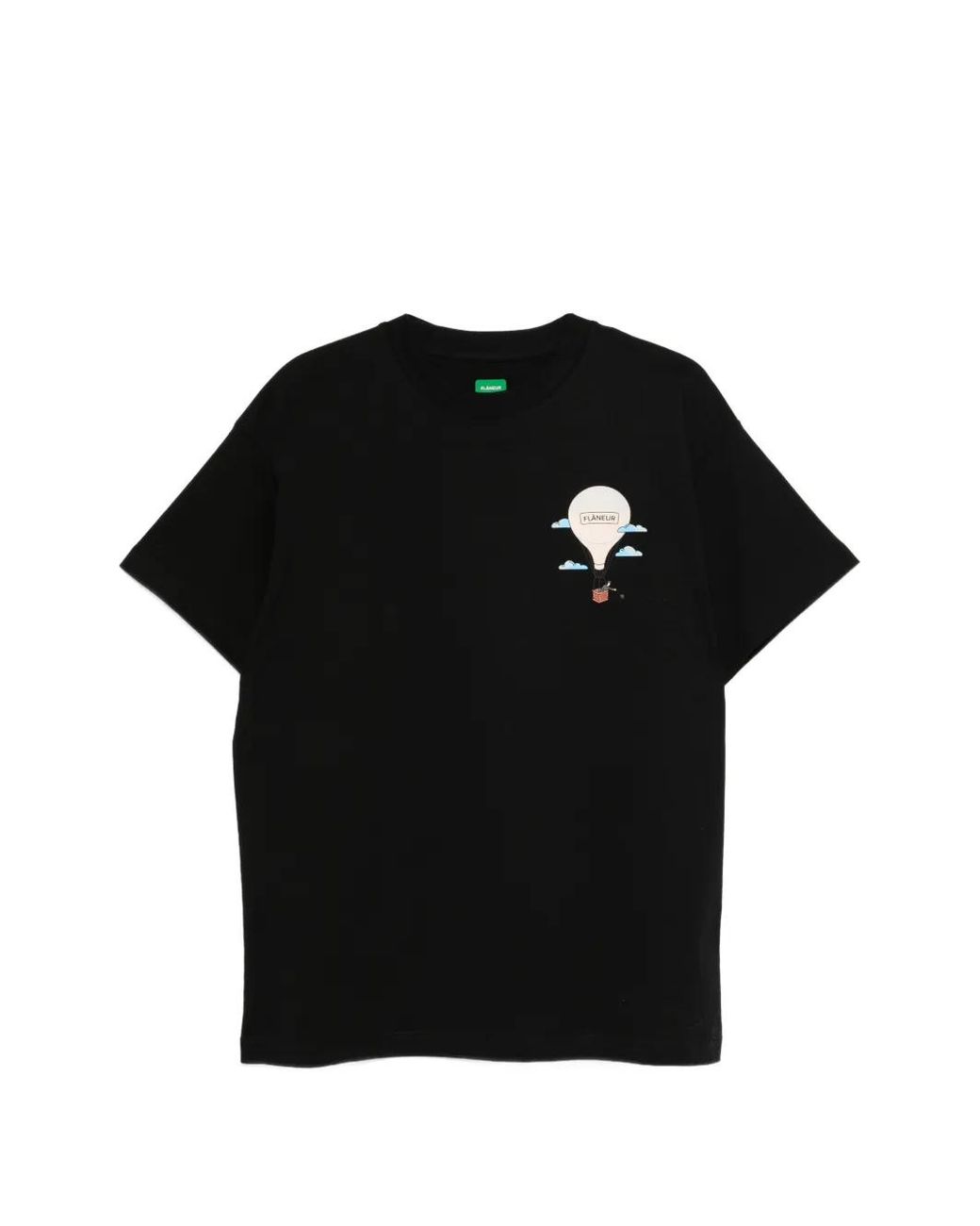 flâneur Black Graphic-Print T-Shirt for men