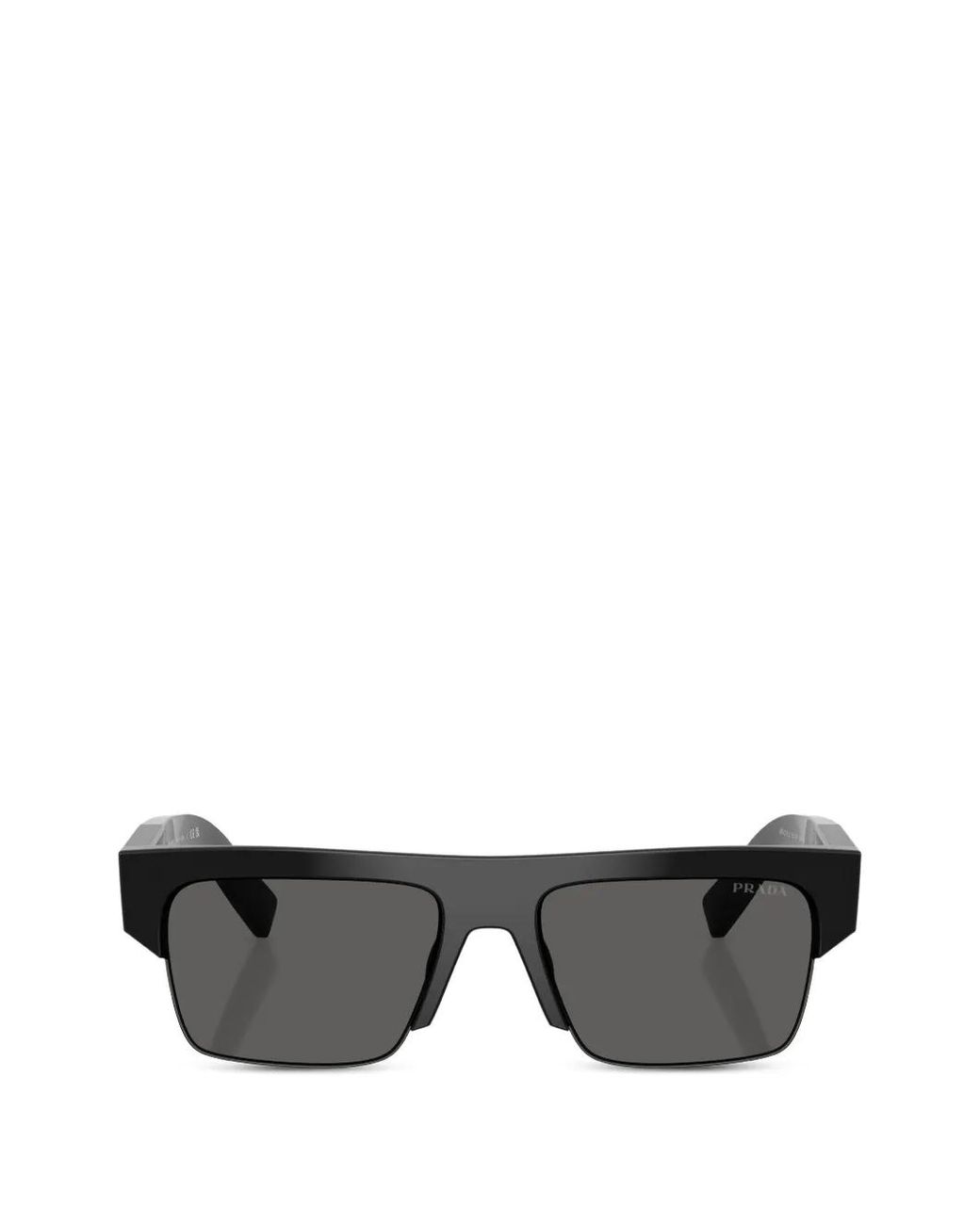 Prada Gray Lunettes De Soleil À Monture Carrée