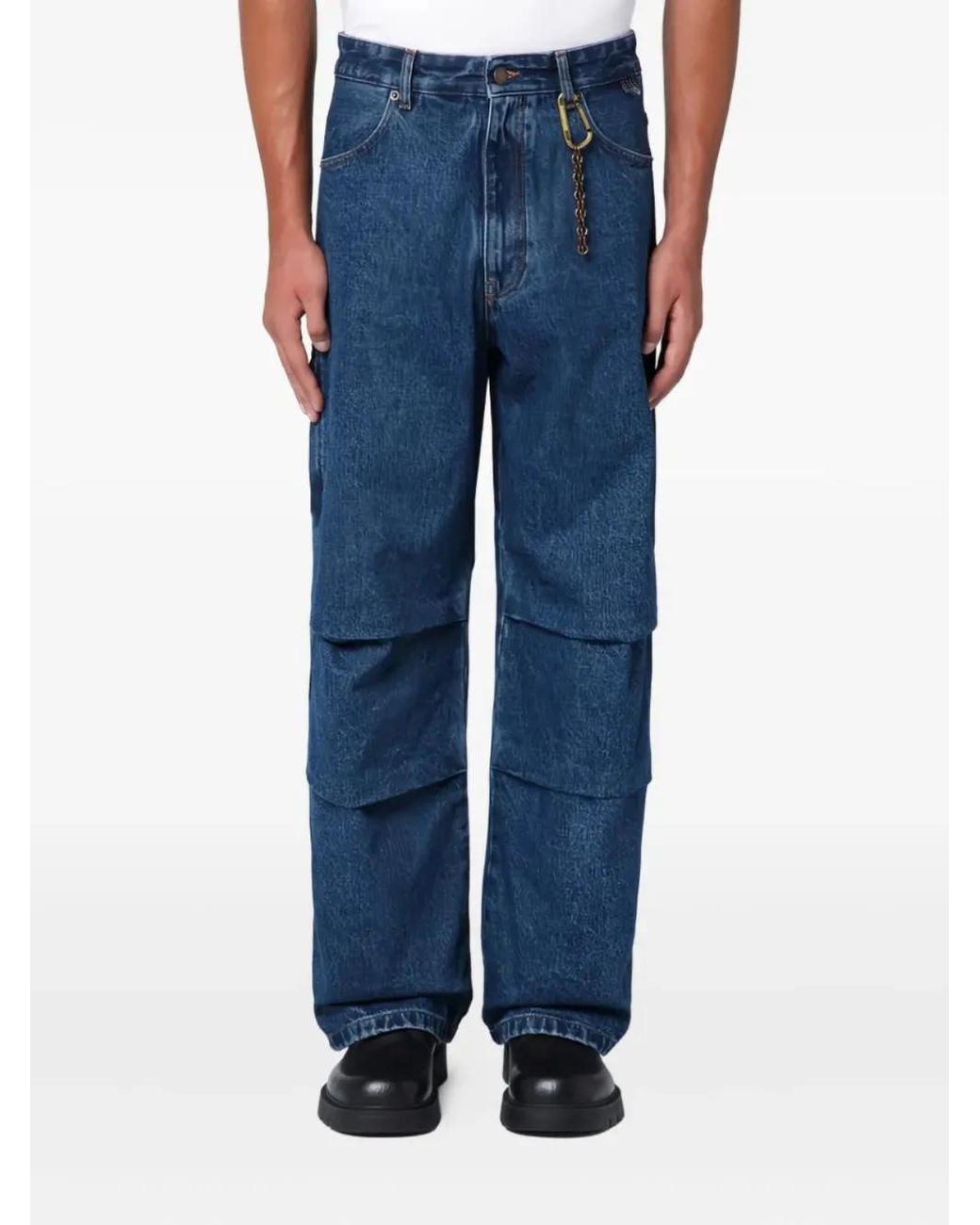 DARKPARK Blue Cross-Waist Jeans for men