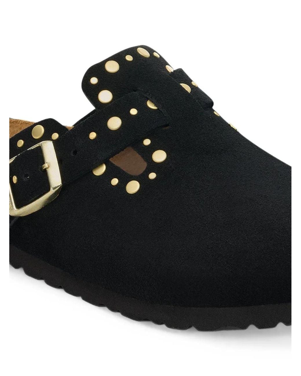 Birkenstock Black Boston Rivets Stud-Embellished Clogs