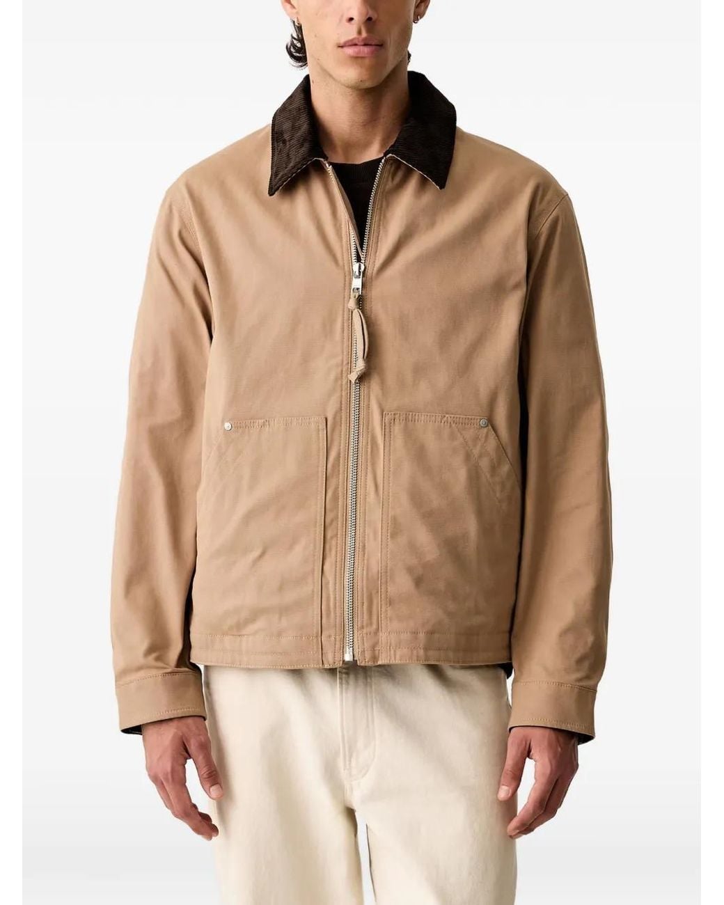 Marc O' Polo Natural Corduroy-Collar Zip-Up Jacket for men