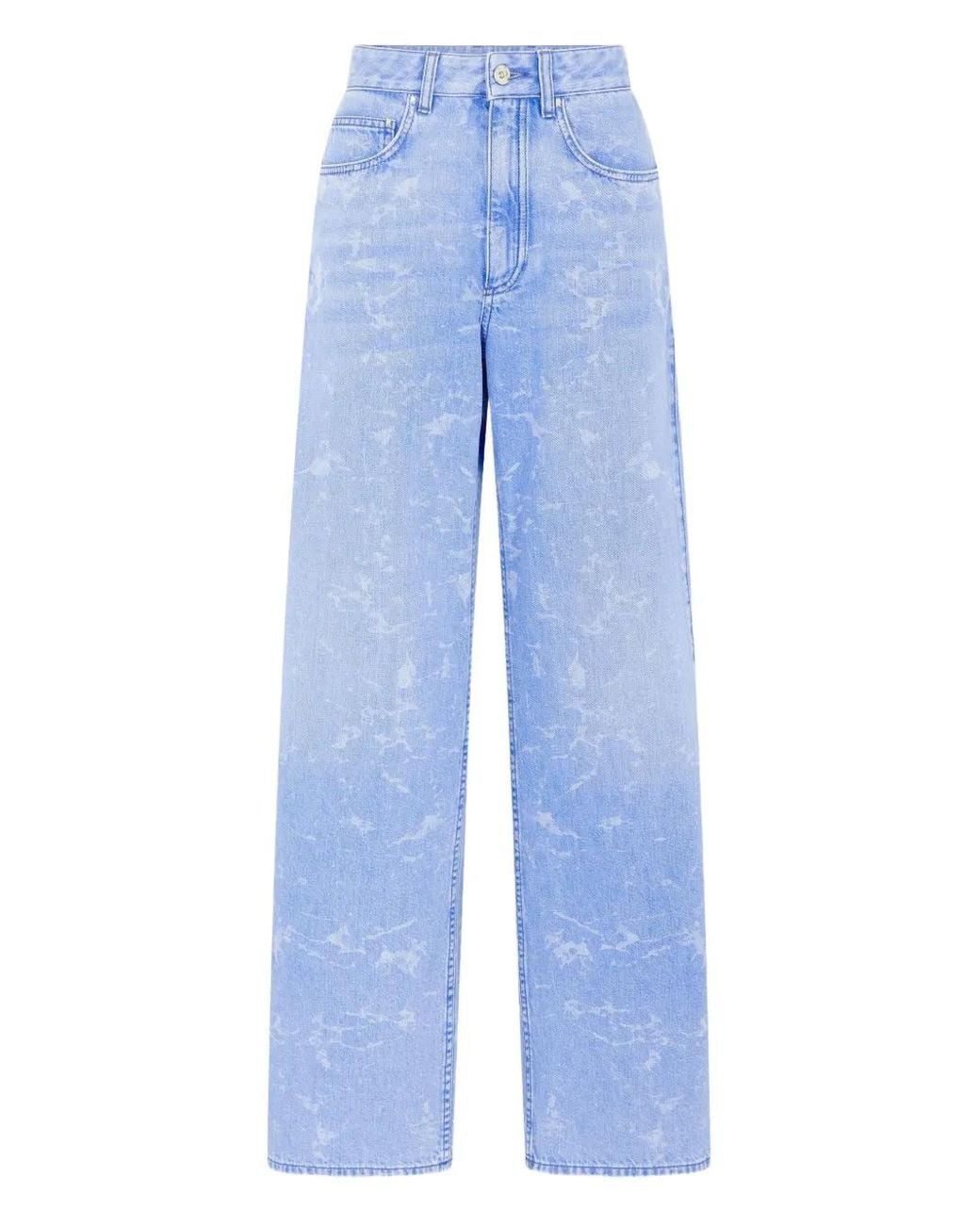 Rabanne Blue Washed-Effect Jeans