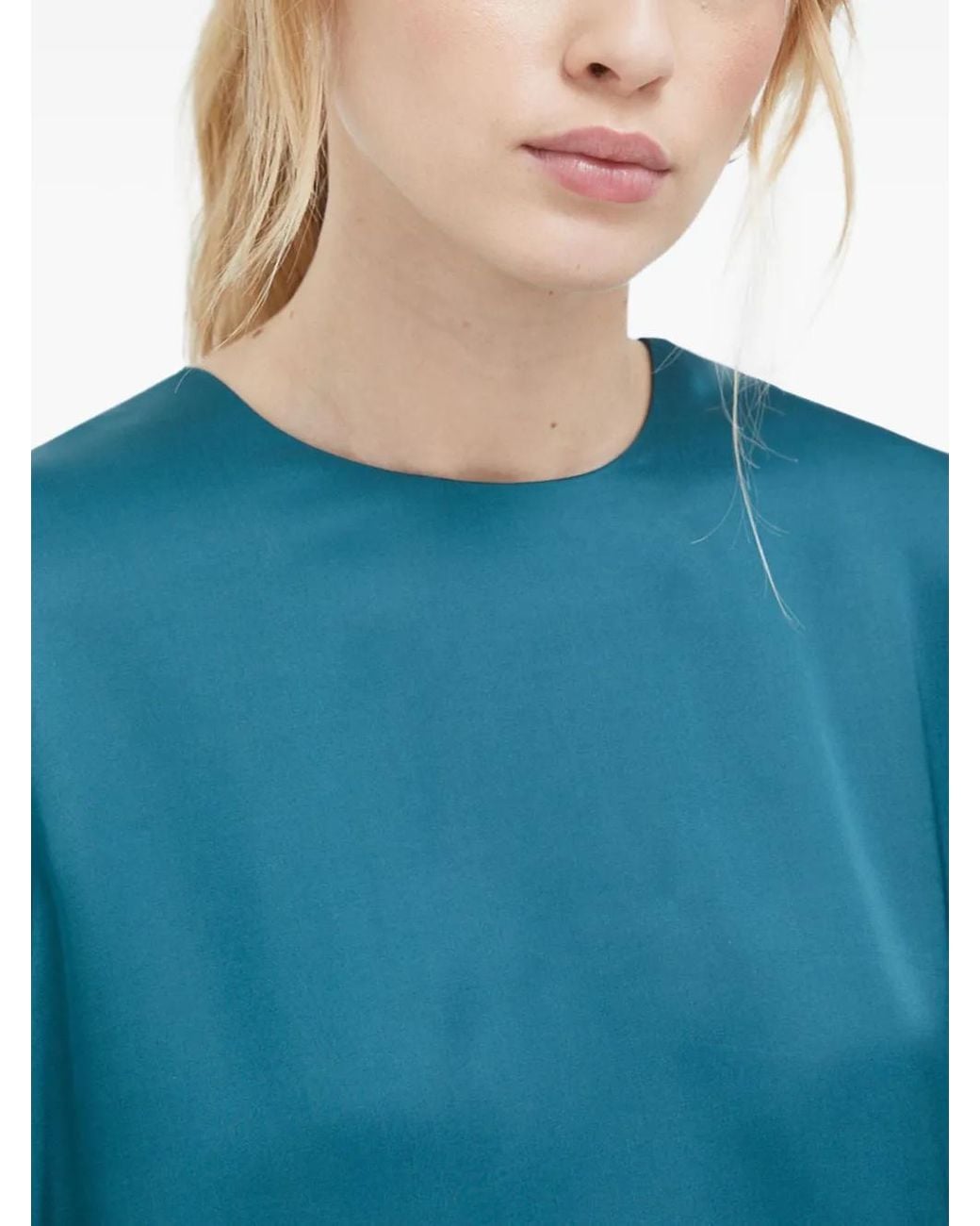Samsøe & Samsøe Blue Bluse Mit Falten