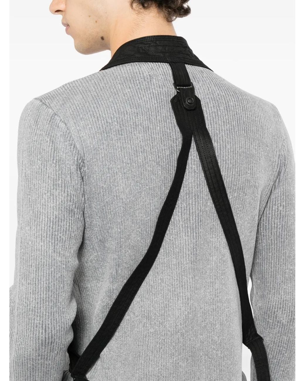 Julius Black Multi-Strap Utility Vest for men