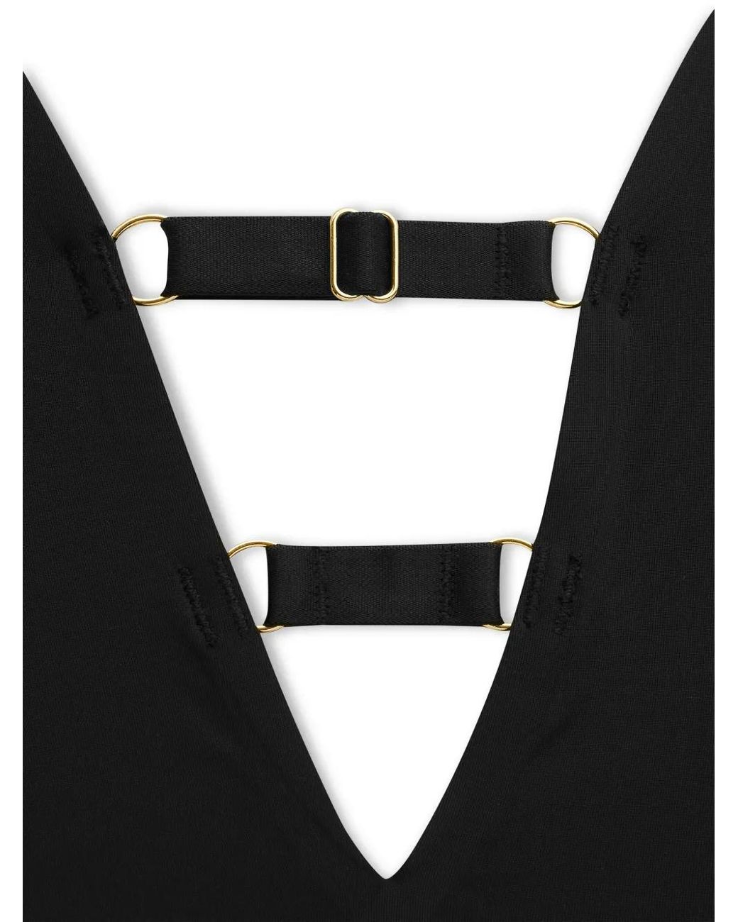 Maison Close Black V-Neck Strap Body