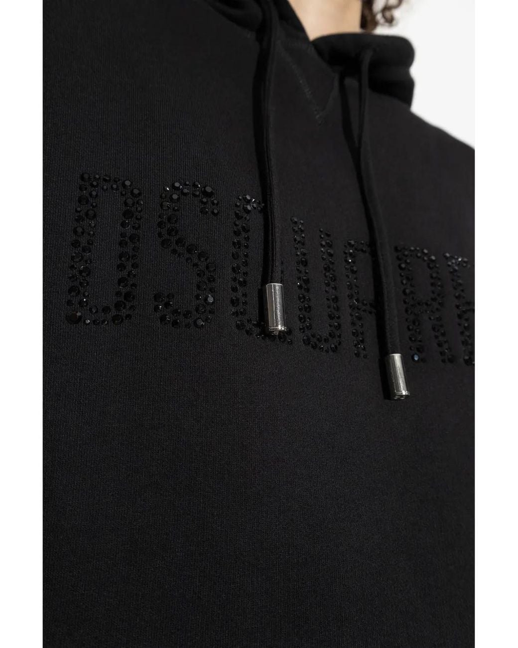 DSquared² Black Brushed-Finish Hoodie