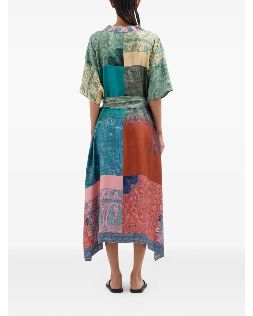 Pierre Louis Mascia Green Aloe Geometric-Print Dress