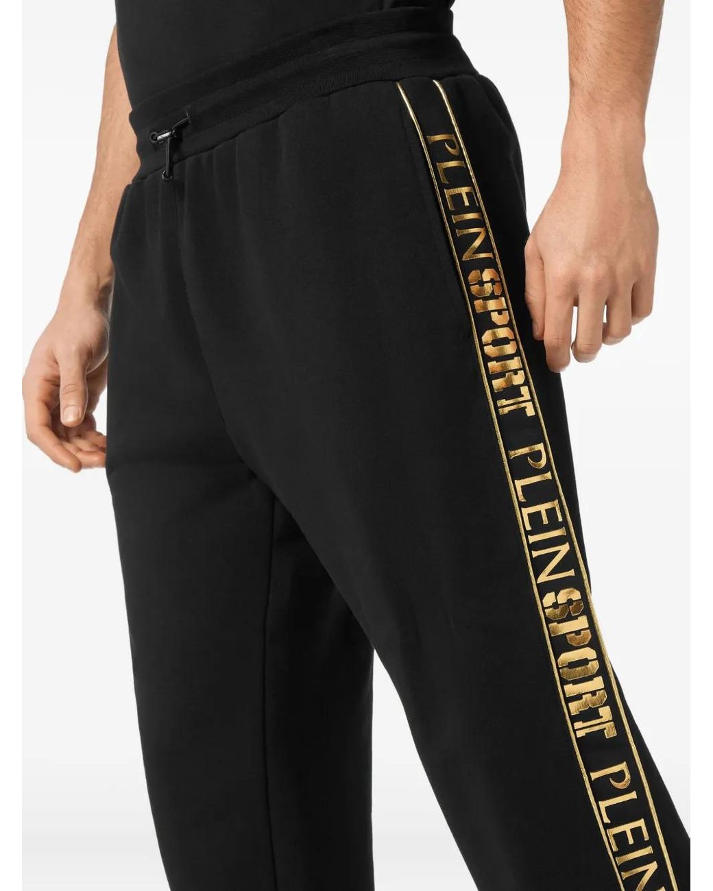 Philipp Plein Laminated Trainingsbroek in het Black voor heren